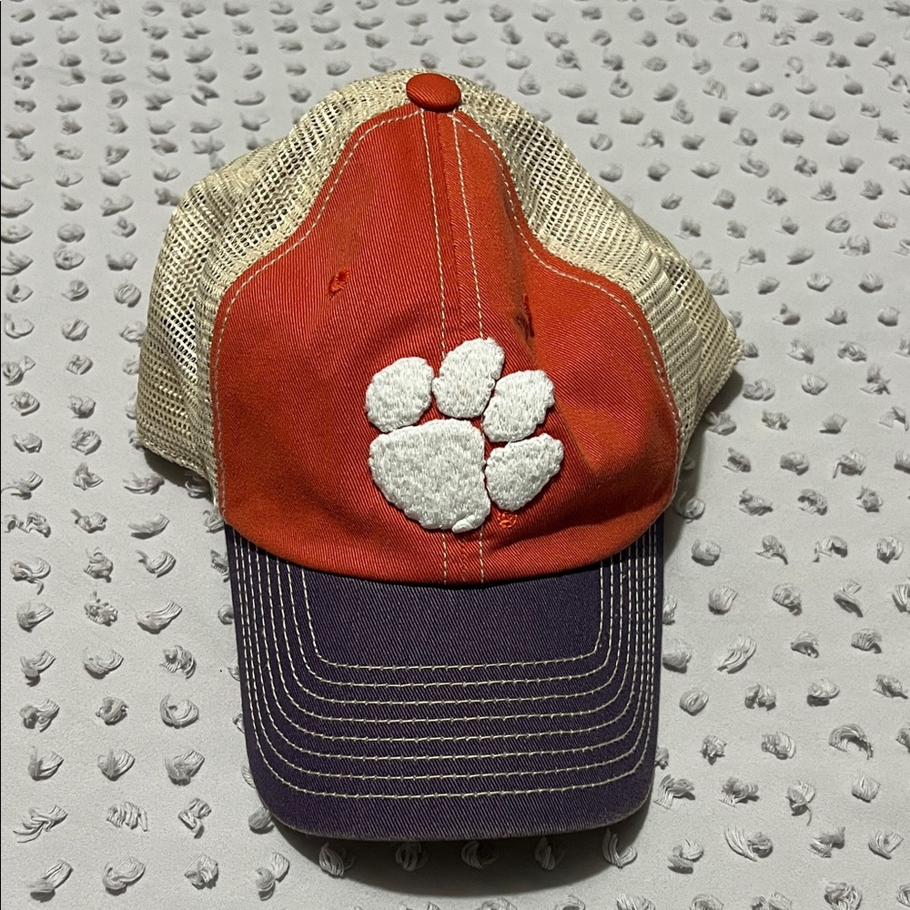 Clemson tigers baseball hat orange and Purple Mesh Hat